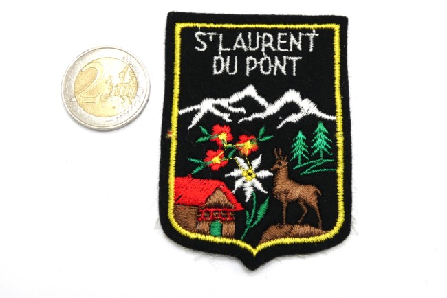 Ecusson brodé ville ST LAURENT DU PONT 
