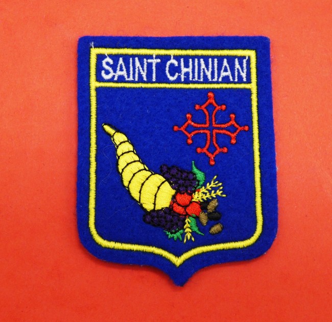 Ecusson brodé ville SAINT - CHINIAN 