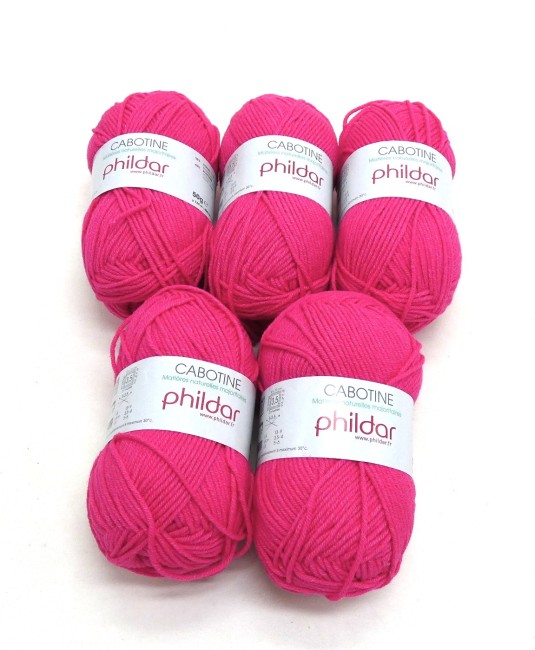 P1030910 Fil coton Phildar Cabotine rose Bengale