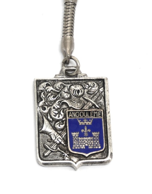 Porte clé ancien métal ville Angouleme 