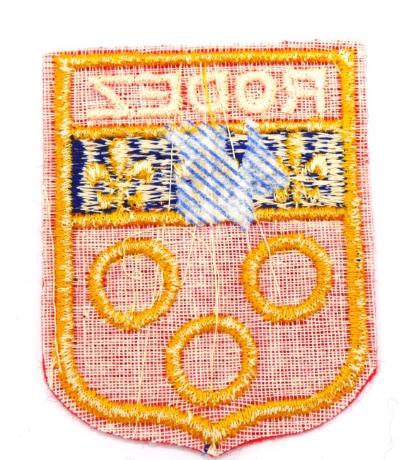 Ecusson brodé ville RODEZ ( occasion ) 