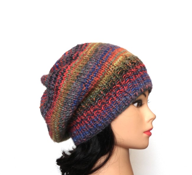 P1110832 Beret femme multicolore laine Milrayas
