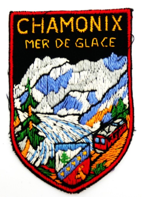 Ecusson brdoé Chamonix mer de glace 
