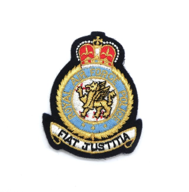 Ecusson ROYAL  AIR FORCE POLIOE FIAT JUSTITA  