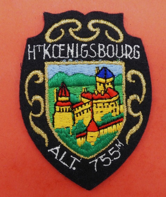 Ecusson brodé ville Ht Koenigsbourg alt 755 M 