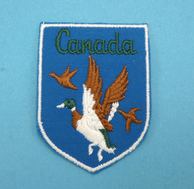 Ecusson brodé CANADA motif canard 