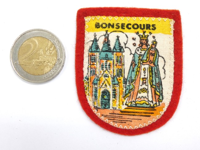 Ecusson ancien brodé ville Bonsecours 