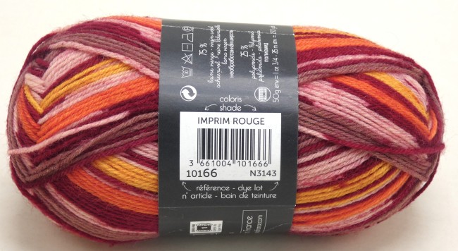 Laine Bergère de France Goomy 50 Imprim rouge