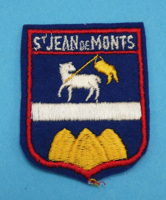 Ecusson brodé ville St Jean de Monts ( occasion ) 