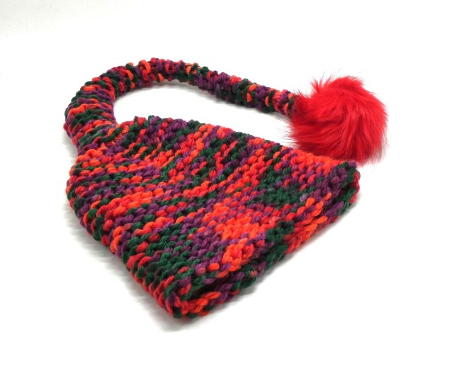 Bonnet lutin multicolore de Noël