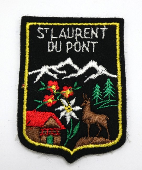 Ecusson brodé ville ST LAURENT DU PONT 