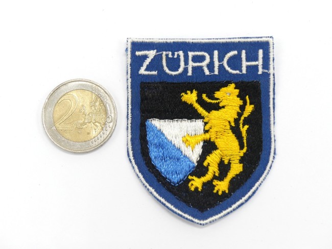 Ecusson brodé ville Zurich tissu feutine à coudre