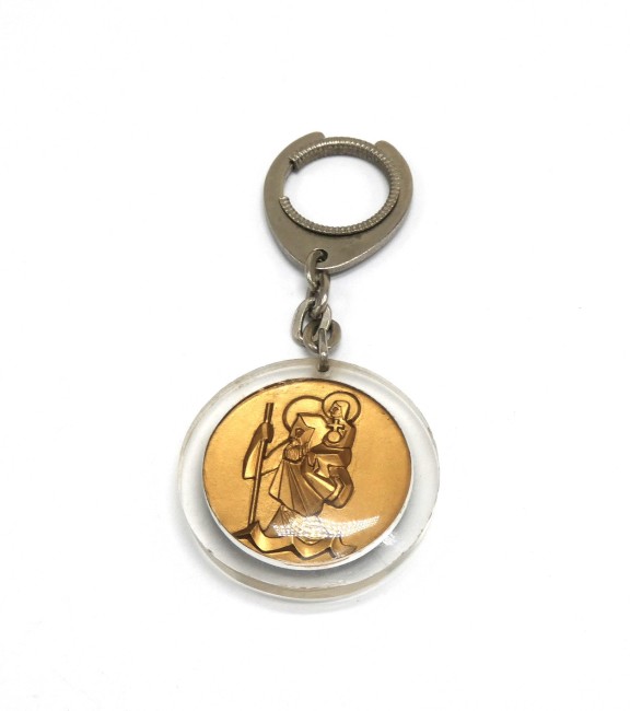 Ancien porte clé publicitaire collection Saint Christophe / Caltex