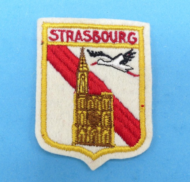 Ecusson brodé ville Stasbourg et sa cathédrale 