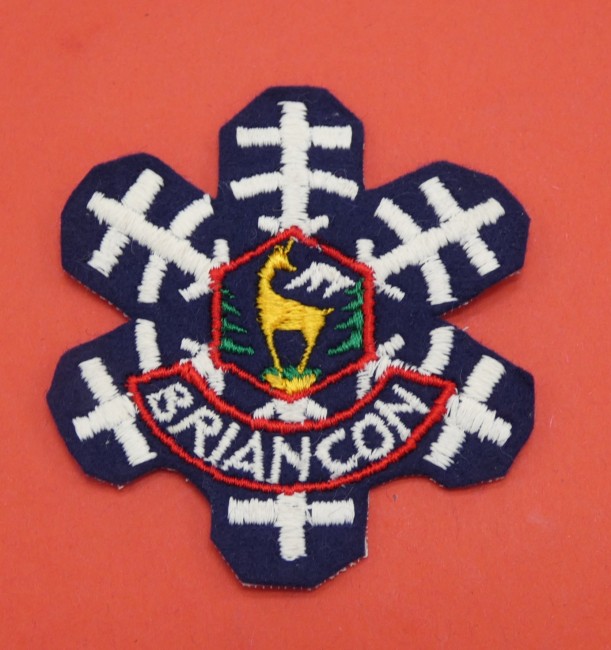  Ecusson brodé ville Briançon forme flocon neige 