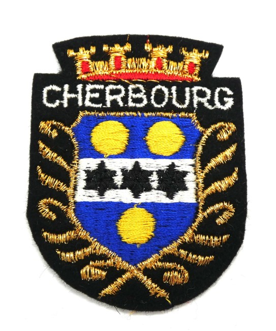 Ecusson meresse brodé ville Cherbourg
