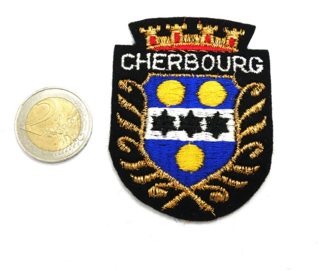 Ecusson meresse brodé ville Cherbourg