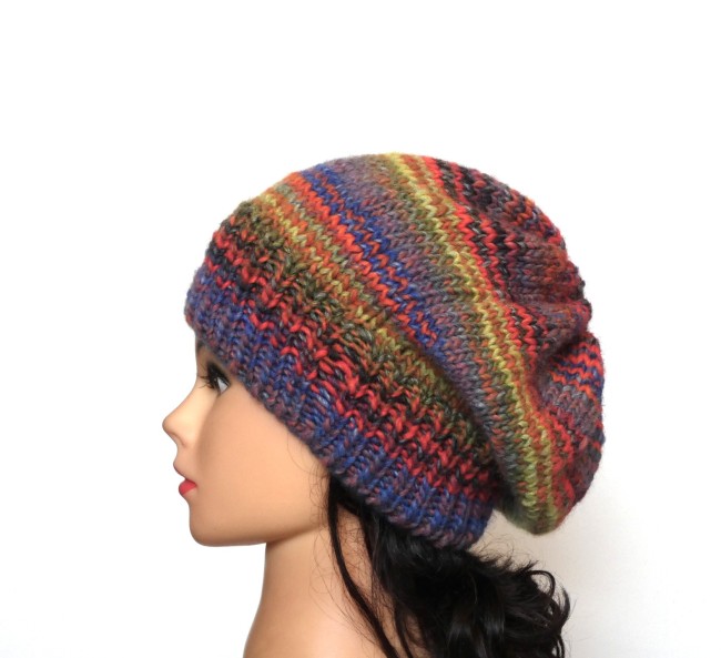 P1110833 Beret femme multicolore laine Milrayas