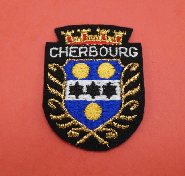 Ecusson meresse brodé ville Cherbourg