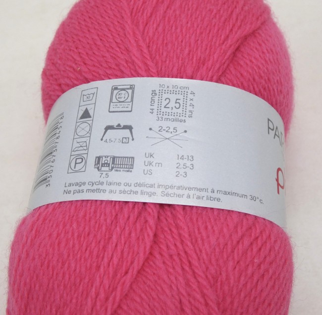 Lot 2 pelotes Laine Phildar PARTNER BABY C 202 Berlingot rose 