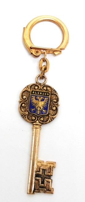 Porte clé métal ville Alençon 