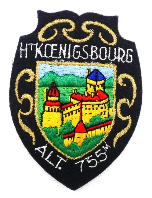 Ecusson brodé ville Ht Koenigsbourg alt 755 M 
