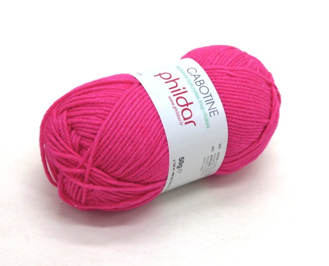 P1030917 Fil coton Phildar Cabotine rose Bengale