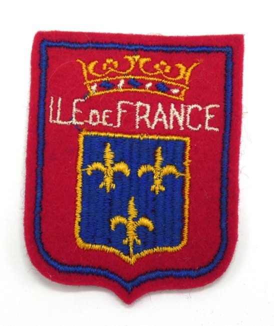 Ecusson ancien brodé Île de France 