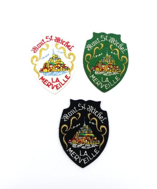 Ecusson meresse ville Mont St Michel La Merveille à coudre pour customisation ou pour les collectionneurs 