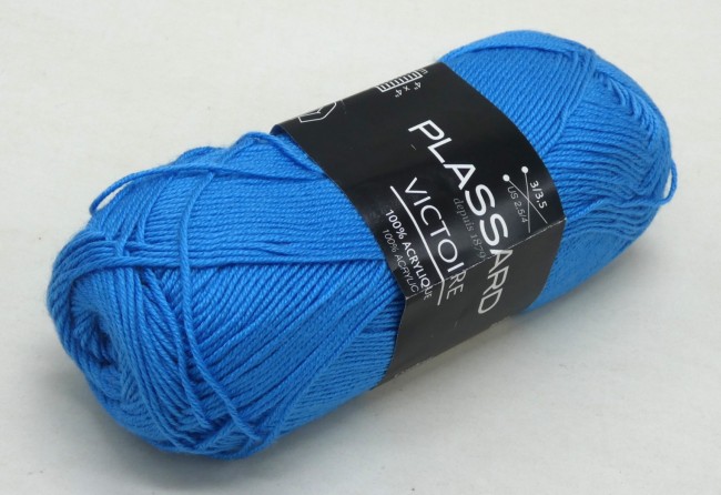Fil à tricoter Plassard Victoire bleu 57