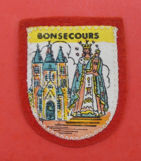 Ecusson ancien brodé ville Bonsecours 