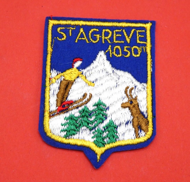 Ecusson brodé ville St AGREVE 1050 m 