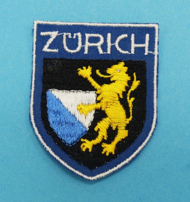 Ecusson brodé ville Zurich tissu feutine à coudre