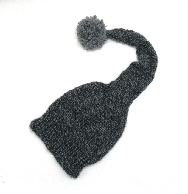 P1010627 Bonnet lutin gris chiné laine Bergère de France Alaska coloris Campagnol