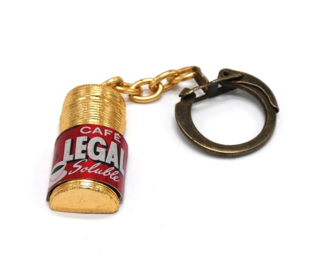 Porte clé publicitaire ancien en métal café legal 
