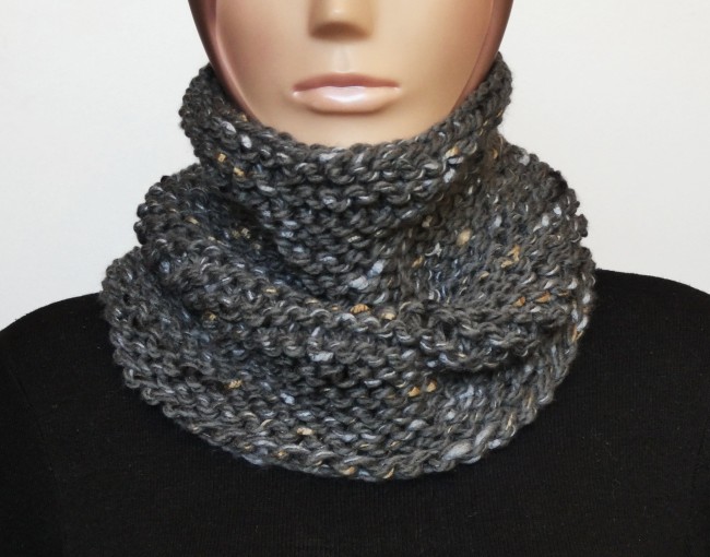 Tour de cou / Snood/ femme gris carbone 