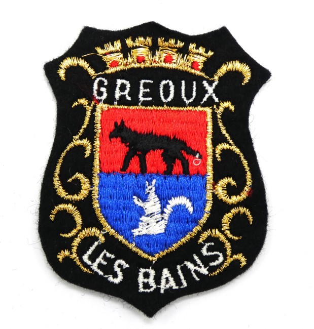 Ecusson brodé ville GREOUX LES BAINS