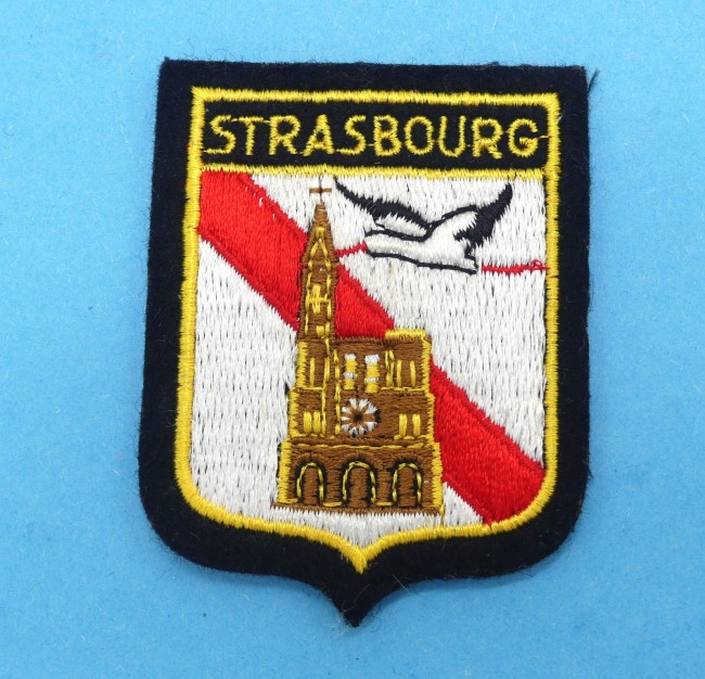 Ecusson brodé ville Strasbourg cathédrale 