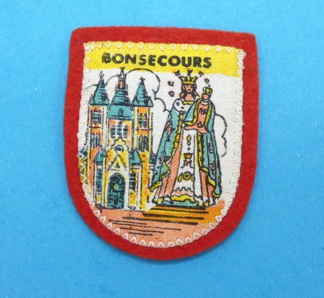 Ecusson ancien brodé ville Bonsecours 