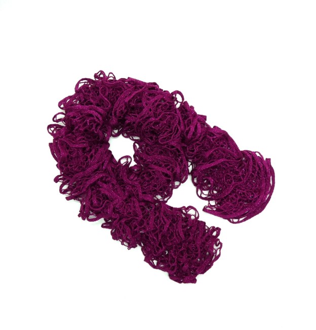 Echarpe femme violette pailletée