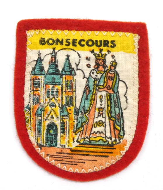 Ecusson ancien brodé ville Bonsecours 