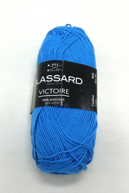 Fil à tricoter Plassard Victoire bleu 57