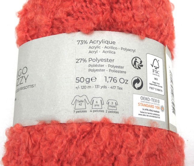 P1020818 Laine Pingouin Pingo Frizzy corail