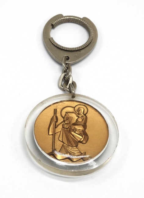 Ancien porte clé publicitaire collection Saint Christophe / Caltex