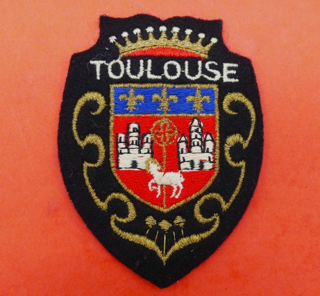 Ecusson meresse brodé ville Toulouse 