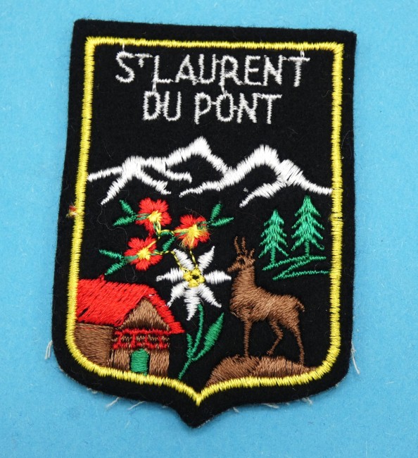 Ecusson brodé ville ST LAURENT DU PONT 