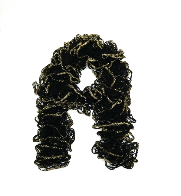 Echarpe femme noire bordure or Cléopatra