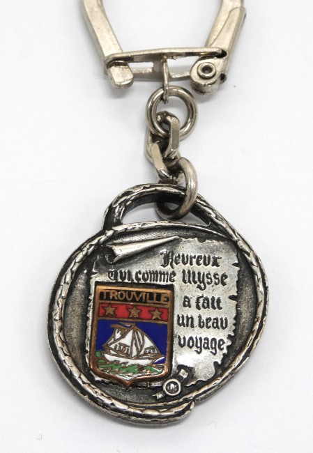 P1050691 Porte clé métal blason ville TROUVILLE