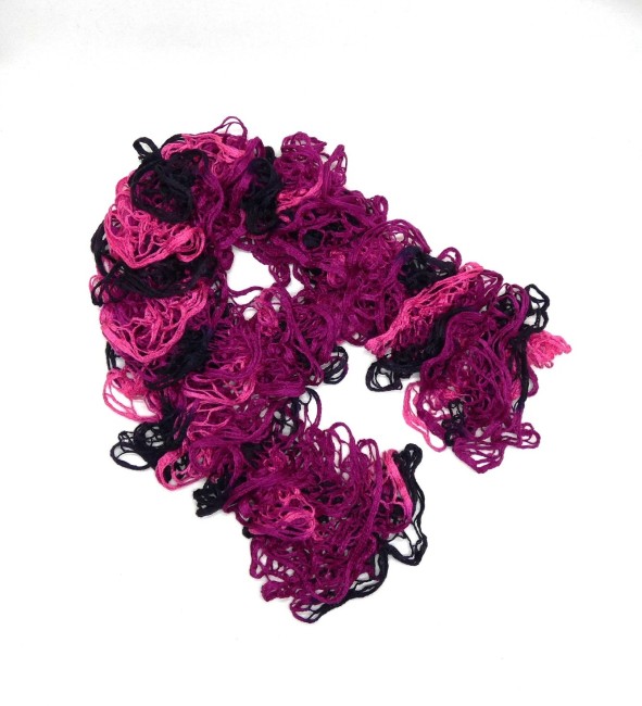 Echarpe froufrou femme rose / violette 