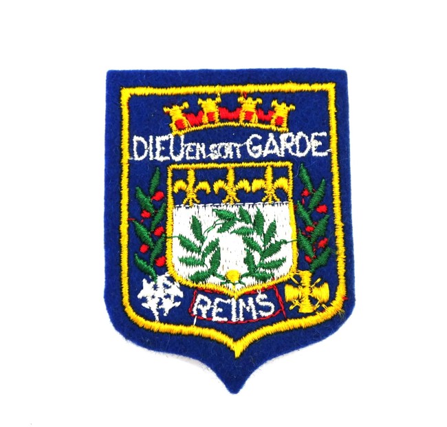 Ecusson brodé dieu soit garde Reims